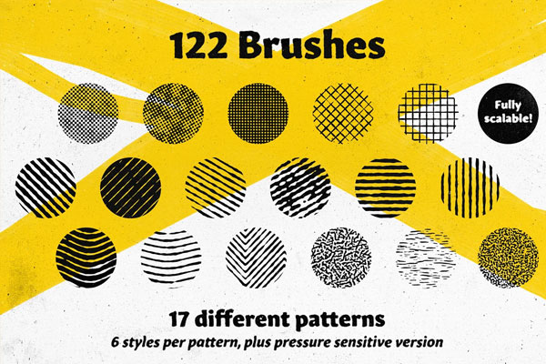 Halftone Brushes for Photoshop